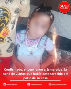 Caso Esmeralda: hallaron a la niña de 2 años tras un intenso operativo en Cosquín