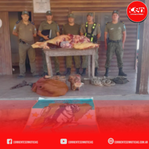 Operativo en Cruz de los Milagros: secuestran 130 kg de carne de una faena clandestina