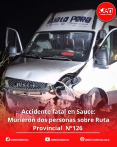 Tragedia en Sauce: un choque múltiple en la Ruta 126 dejó dos víctimas fatales