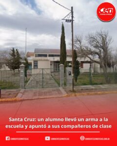 Tensión en Pico Truncado: un alumno de primaria amenazó a sus compañeros con un arma de aire comprimido