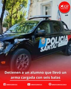 Alarma en Rafaela: un alumno de primaria ingresó con una pistola de aire comprimido a clase