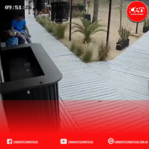 Robo en la Costanera Sur: se llevaron una moto a plena luz del día y todo quedó filmado