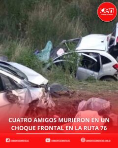 Tragedia en la Ruta 76: cuatro muertos en un violento choque en el Abra de la Ventana