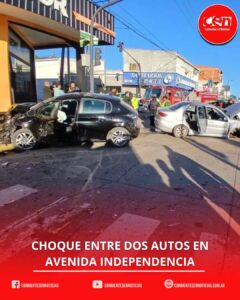 Violento impacto en Av. Independencia: un conductor alcoholizado provocó un choque y hubo un herido atrapado