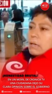 Sinceridad total: En un móvil de crónica tv una mujer dio su opinión tragicómica sobre la gestión actual de Milei