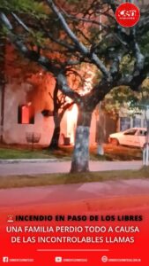 Incendio en paso de los libres