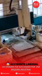 Impactante video viral: un trabajador quedó atrapado en un rodillo industrial en China