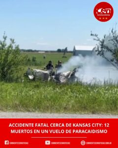 Tragedia en Estados Unidos: se estrelló una avioneta con paracaidistas y murieron las 12 personas a bordo