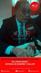 Doctor Jorge Monti se refiere a sus defendidos.