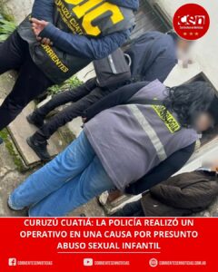 Allanamiento en Curuzú Cuatiá: secuestran dispositivos en una causa por material de abuso sexual infantil