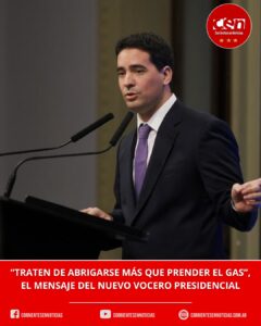 Polémica frase del nuevo vocero presidencial: Adrián Ravier sugirió “abrigarse más que prender el gas” ante el aumento de tarifas