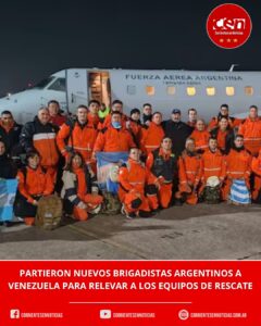 Argentina envía nuevos brigadistas y toneladas de ayuda humanitaria a Venezuela tras los devastadores terremotos