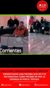 JUICIO POR LOAN: SUCEDIÓ ALGO INSÓLITO