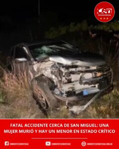 Tragedia en la Ruta 118: una mujer murió y siete personas resultaron heridas en un choque frontal cerca de San Miguel