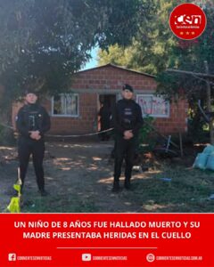 Horror en Santa Ana: hallaron a un nene de 8 años muerto y a su madre con graves heridas en el cuello