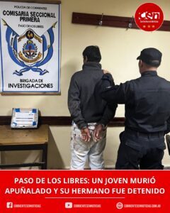 Tragedia familiar en Paso de los Libres: un joven murió apuñalado en el cuello tras una discusión con su hermano