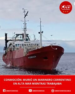 Tragedia en alta mar: un marinero correntino murió a bordo de un buque pesquero en el Atlántico Sur