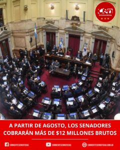 Aumento en el Congreso: los senadores nacionales cobrarán más de 12 millones de pesos en bruto