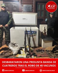 Fuerte golpe al abigeato en Alvear: desbaratan una banda acusada de robar 40 vacunos
