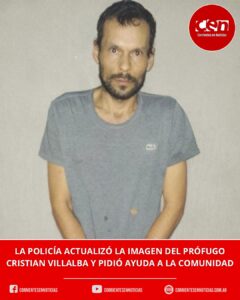 Búsqueda en Monte Caseros: difunden cómo se vería actualmente el peligroso prófugo Cristian Villalba