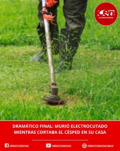 Tragedia en Ituzaingó: un hombre de 83 años murió electrocutado mientras cortaba el césped