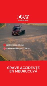 Un motociclista sufrió graves heridas tras un violento choque en la intersección de General Rodríguez y Moreno