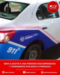 Violento ataque en Resistencia: apedrearon a la Policía cuando intentaba asistir a una persona descompensada