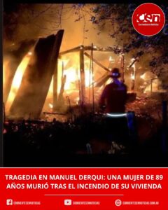 Trágico incendio en Manuel Derqui: murió una mujer de 89 años tras incendiarse su vivienda