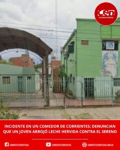 Violento episodio en un comedor del barrio Pío X: atacó con leche hervida al sereno tras exigir más comida