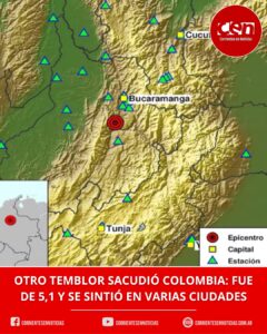 Sismo de magnitud 5,1 sacudió Colombia: evacuaciones preventivas en Bogotá y Bucaramanga