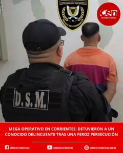 Intensa persecución en Corrientes: intentó asaltar a una mujer, atropelló a un policía y terminó detenido