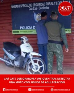 Control en Ruta 13: secuestraron una moto con el motor adulterado y demoraron al conductor