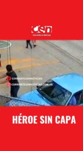 Un niño se escapo del cuidado de sus padres y se dirigió hacia una avenida, pero pudo ser rescatado por un hombre que observó la situación , corrió detrás del menor y evitó una tragedia.