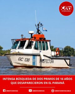 Intensa búsqueda en Ituzaingó: dos primos de 16 años desaparecieron tras ingresar al río Paraná