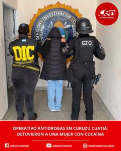 Desbaratan punto de narcomenudeo en Curuzú Cuatiá: detienen a una mujer de 50 años