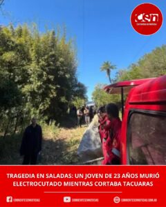 Tragedia en Saladas: un joven murió electrocutado mientras cortaba cañas para un evento escolar