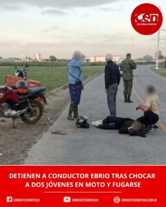 Conductor alcoholizado atropelló a dos motociclistas, se dio a la fuga y fue detenido en avenida Maipú