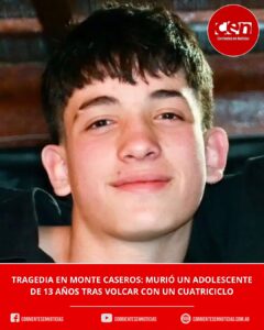 Tragedia en Monte Caseros: un adolescente de 13 años murió al accidentarse con un cuatriciclo