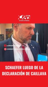 Fiscal Shaefer luego de la declaración de Caillava