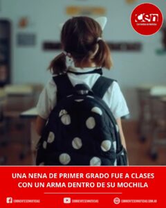 Conmoción en una escuela de Córdoba: una nena de primer grado llevó un arma en su mochila