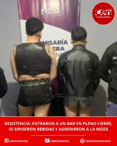 Incidentes en un bar de Resistencia: demoraron a dos jóvenes por agredir verbalmente a una empleada