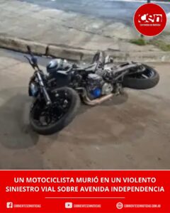 Trágico accidente en avenida Independencia: un motociclista murió tras chocar contra una palmera