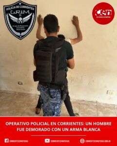 Operativo en el Parque Mitre: demoraron a un hombre que provocaba disturbios y le secuestraron un cuchillo
